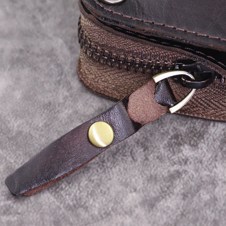 Handmade Leather Key Holder Coin Card Car Key Wallet