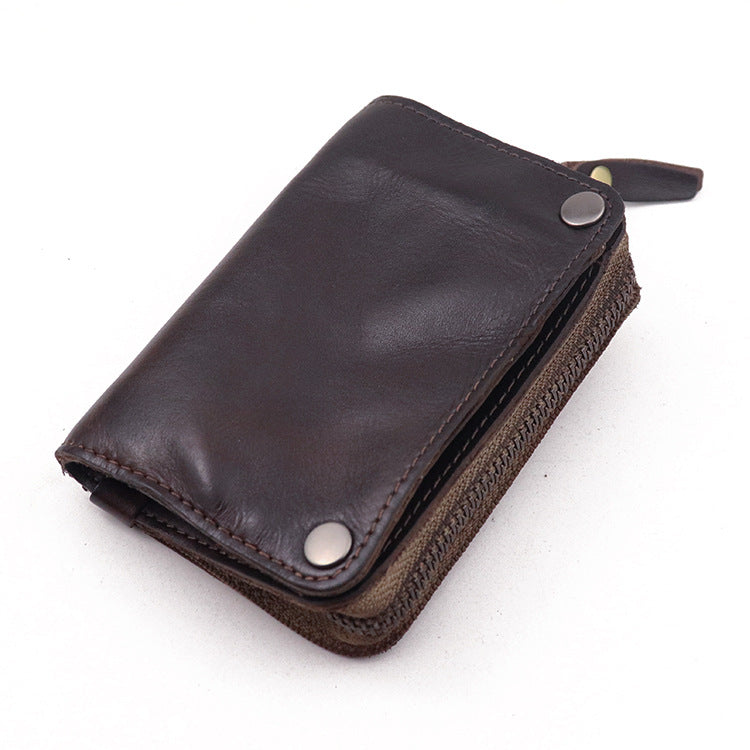 Handmade Leather Key Holder Coin Card Car Key Wallet