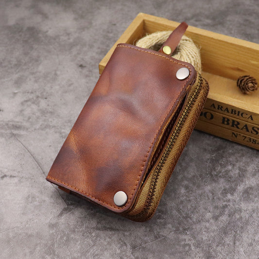 Handmade Leather Key Holder Coin Card Car Key Wallet