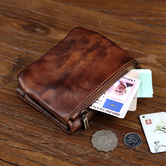 Retro Leather Handmade Short Wallets