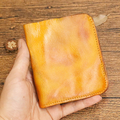 Retro Handmade Leather Card Wallets Short Wallets