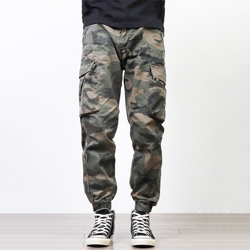 Retro Military Style Casual Pants