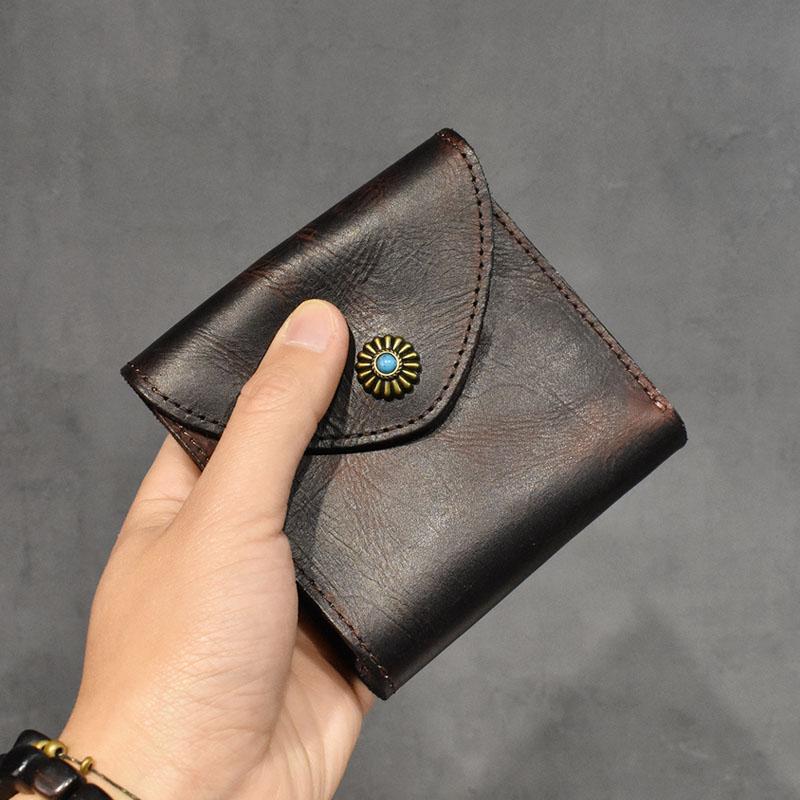 Leather Retro Handmade Short Wallets