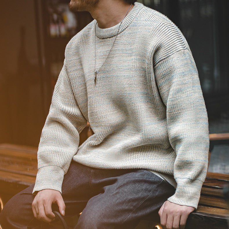 Retro Knitted Blended Sweater Outwear