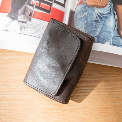 Vintage Leather Handmade Card Wallet