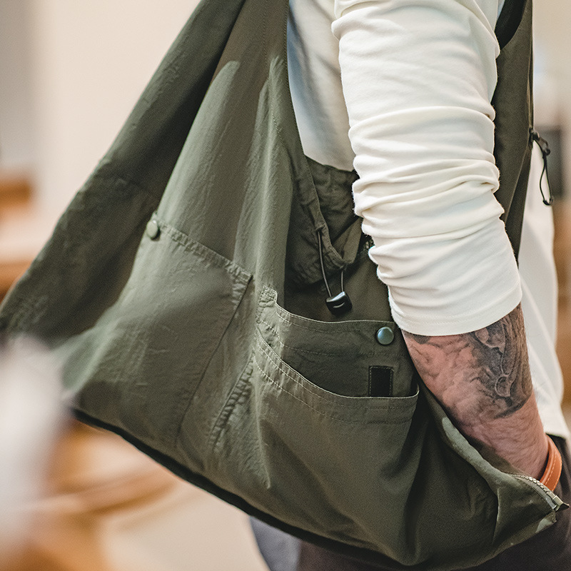 Retro Multi-pocket Urban Outdoor Deformable Tectical Vest  Tactical Backpack