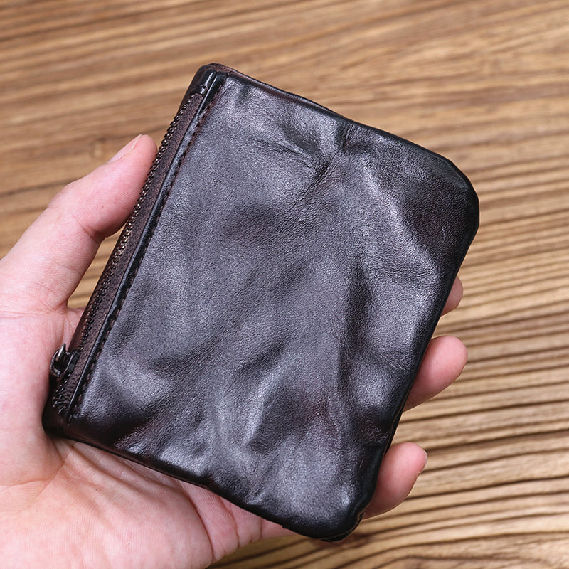 Retro Leather Handmade Short Wallets