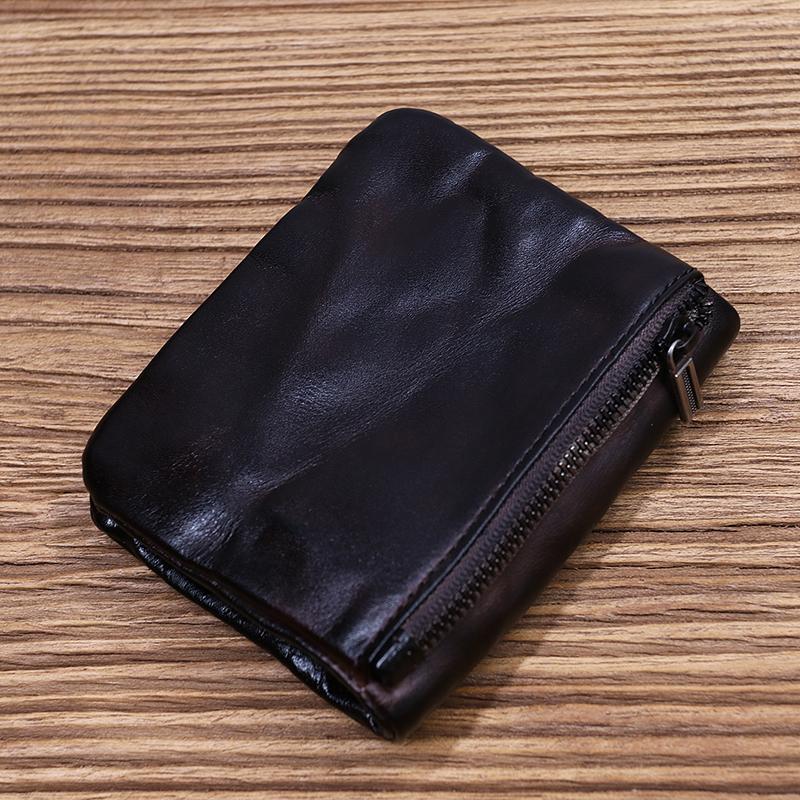 Retro Leather Handmade Short Wallets