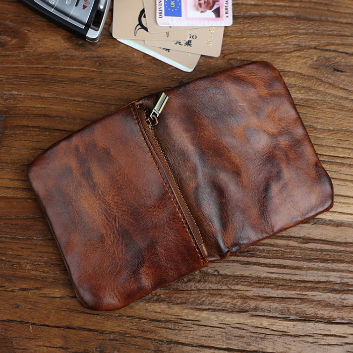 Retro Leather Handmade Short Wallets