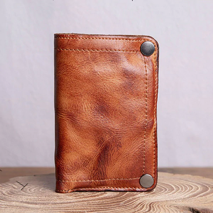 Retro Handmade Leather Wallet Multi-card Slots Wallet