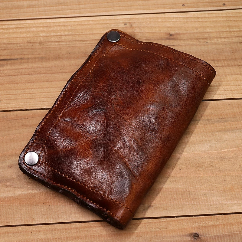 Vintage Handmade Genuine Leather Wallet Multi-card Slots Wallet