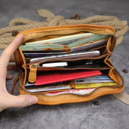 Mens Leather Coin Card Holder Car Key Wallet