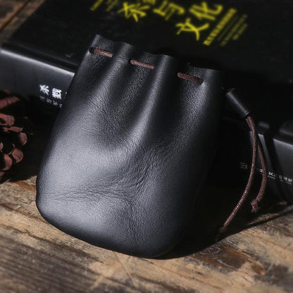 Retro Handmade Leather Coin Bag Storage Bag