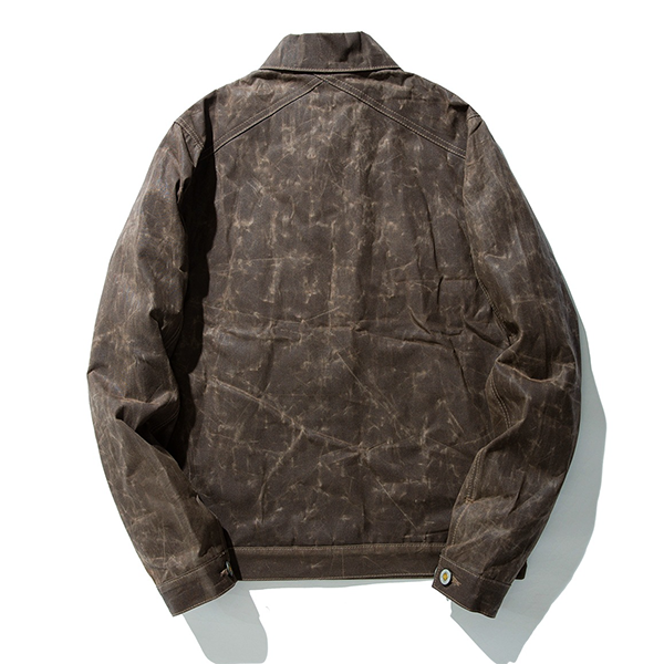 Vintage Men's Classic Waxed Jacket Work Safari Style Coats