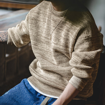 Retro Knitted Blended Sweater Outwear