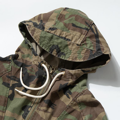 Retro Military Style Camouflage Casual Pullover Hoodies