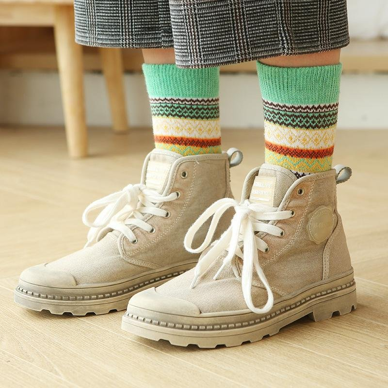 Women's Retro Ethnic Style Knitted Wool Socks