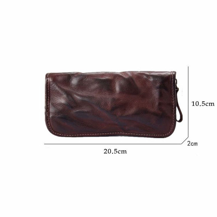 Mens Leather Coin Card Holder Car Key Wallet