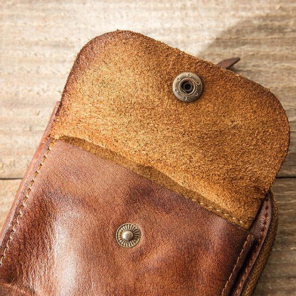 Square Leather Coin Pouch Change For Men Women Small wallets Purse Zipper Coin Purse  Gifts