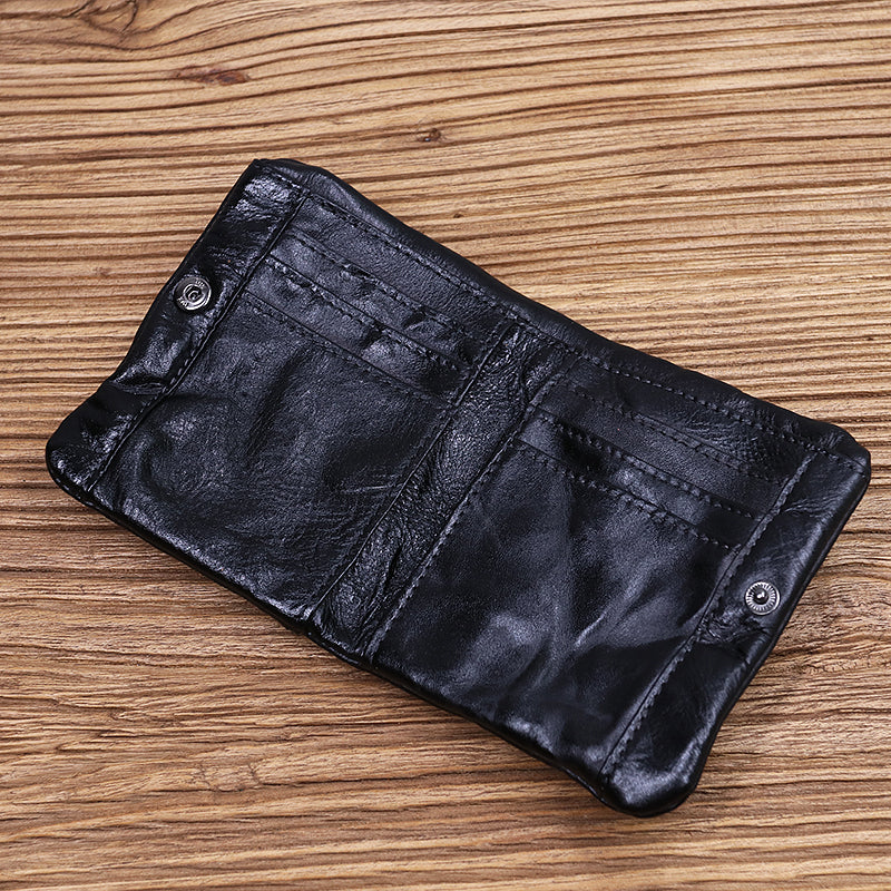 Retro Leather Handmade Short Wallets