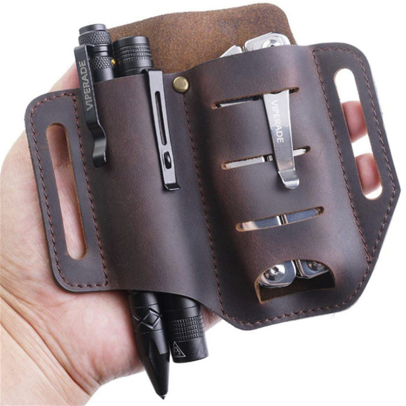 100% Handmade High Quality Leather Belt Loop Waist Multitool Sheath