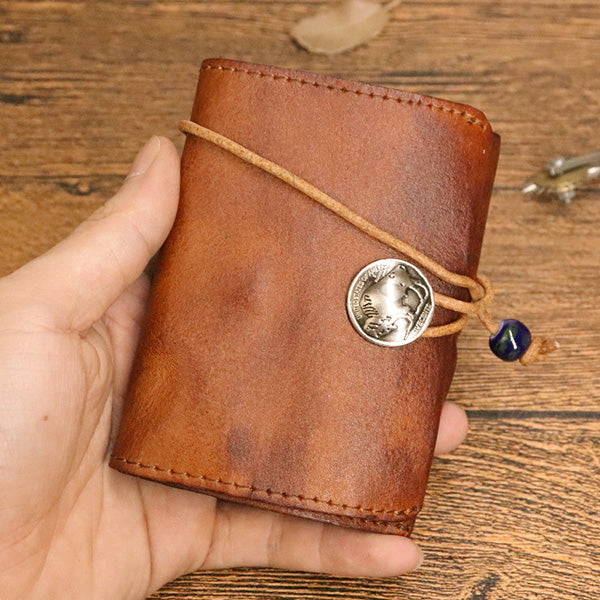 Retro handmade Leather Card Holder Wallets
