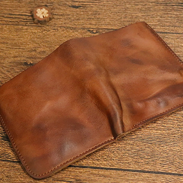 Retro Handmade Leather Card Wallets Short Wallets