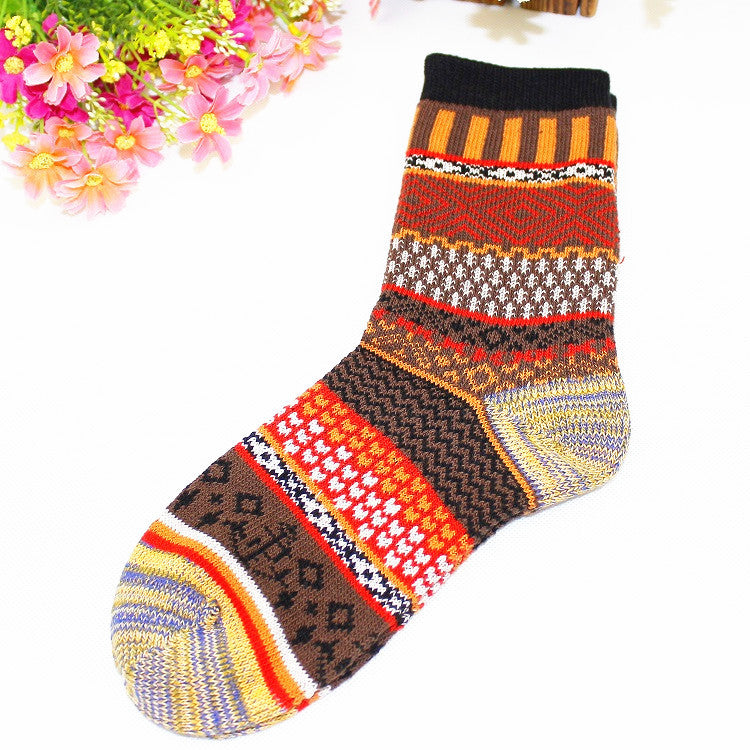 Men's 5 Pairs Retro Ethnic Style Socks