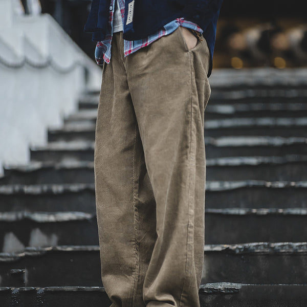 Retro Corduroy Trousers Oversize Autumn Casual Pants