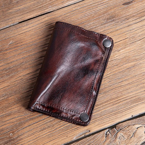 Retro Handmade Leather Wallet Multi-card Slots Wallet