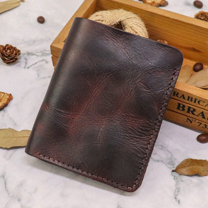 Retro Handmade Leather Card Wallets