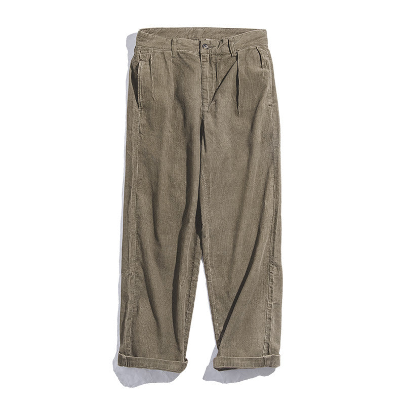 Retro Corduroy Trousers Oversize Autumn Casual Pants