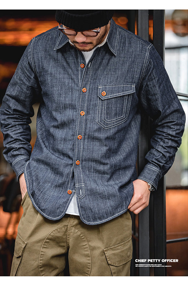 Retro Denim Chief Petty Officer Shirts