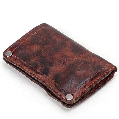 Retro Handmade Leather Wallet Multi-card Slots Wallet