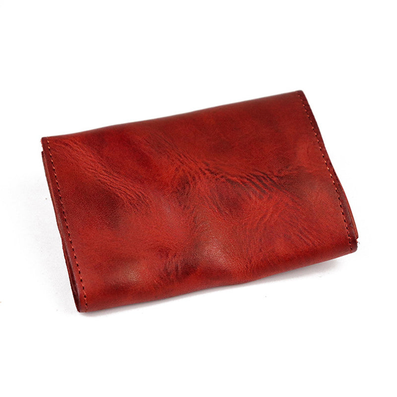 Leather Retro Unisex Mini Fashion Card Pocket Wallet