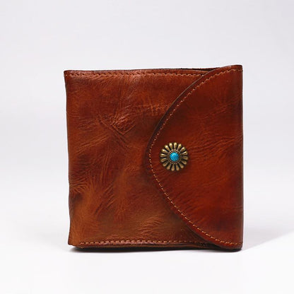 Retro Leather Handmade Short Wallets