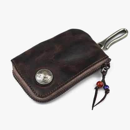 Mens Small Coin Card Holder Car Key Wallet