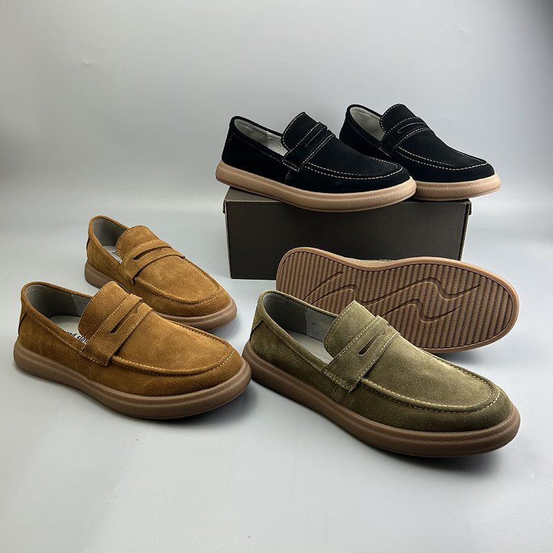 Retro Leather Anti-slip Soft-soled Suede Shoes