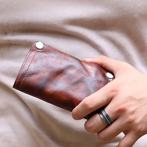 Retro Handmade Leather Wallet Multi-card Slots Wallet