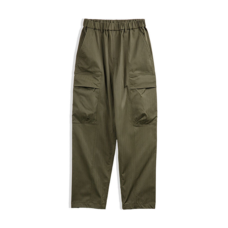 Retro Herringbone Big Pockets Cargo Pants