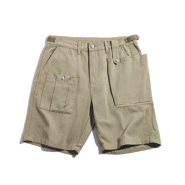 Retro Solid Color P37 Military Shorts Big Pockets Shorts