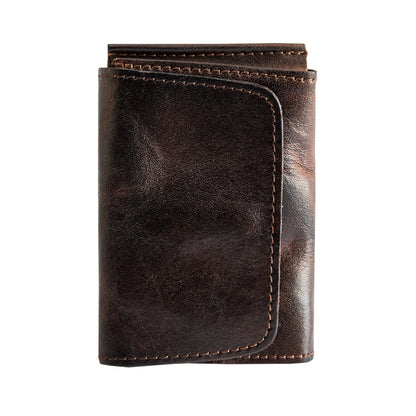 Vintage Leather Handmade Card Wallet