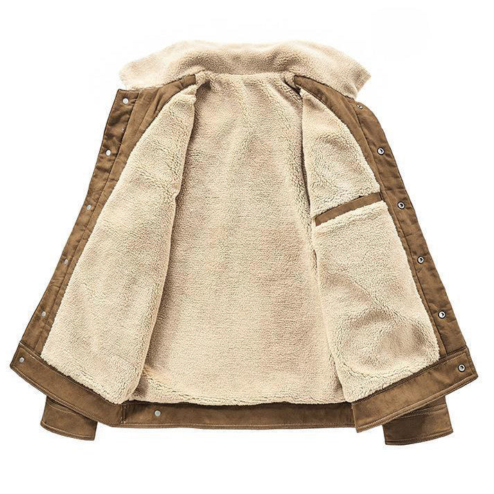 Retro Warm Suede Cotton Coat Outwears