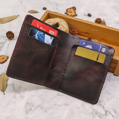 Retro Handmade Leather Card Wallets