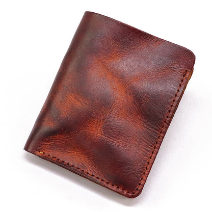 Retro Handmade Leather Card Wallets