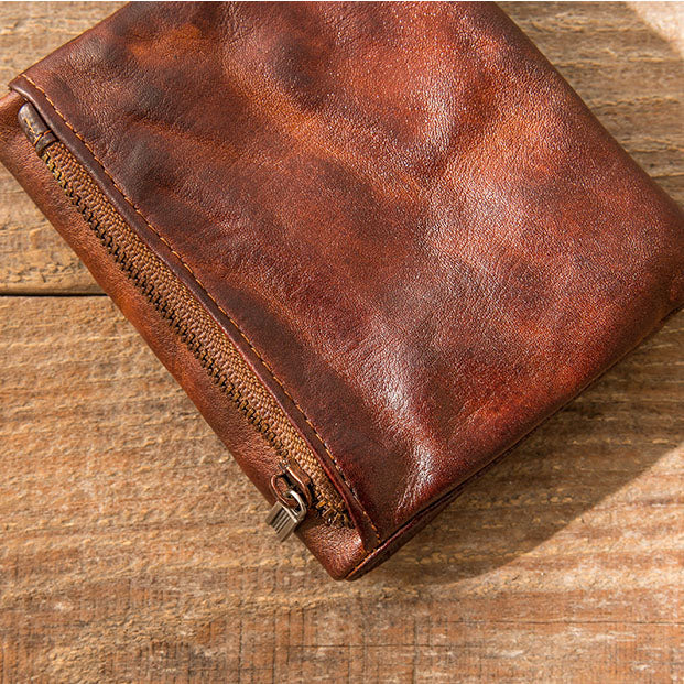 Retro Leather Handmade Short Wallets