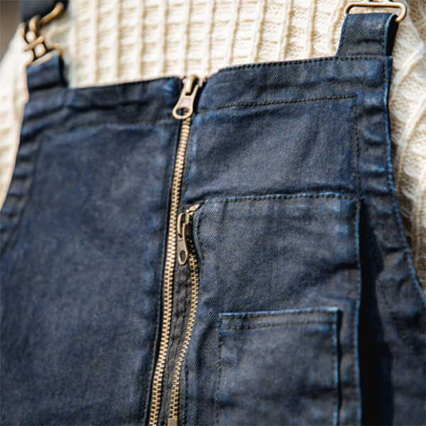 Retro Indigo Denim Navy Overalls