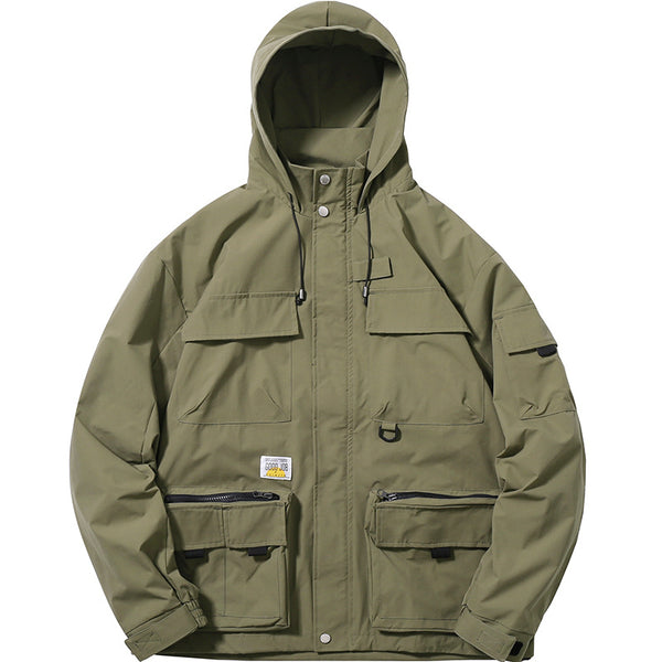 Original Military Style Pockets Hooded Jacket