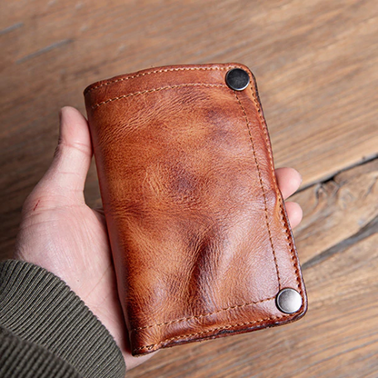 Retro Handmade Leather Wallet Multi-card Slots Wallet