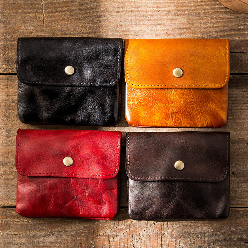 Vintage Leather Cards Holder Coin Wallet